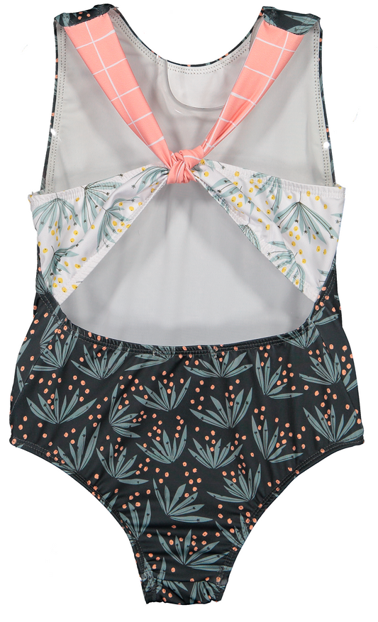 Floral Print Girls Swim Suit