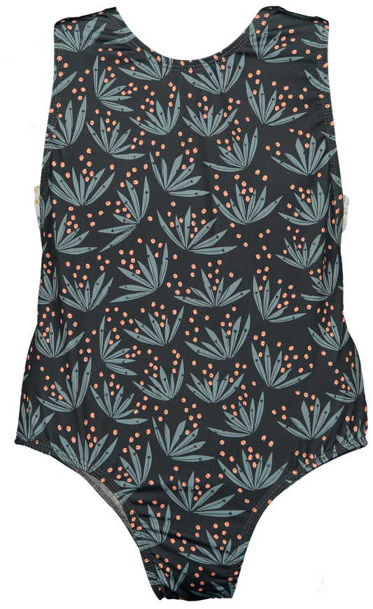 Floral Print Girls Swim Suit