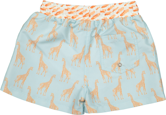 Funny Giraffe Toddler Swim Shorts