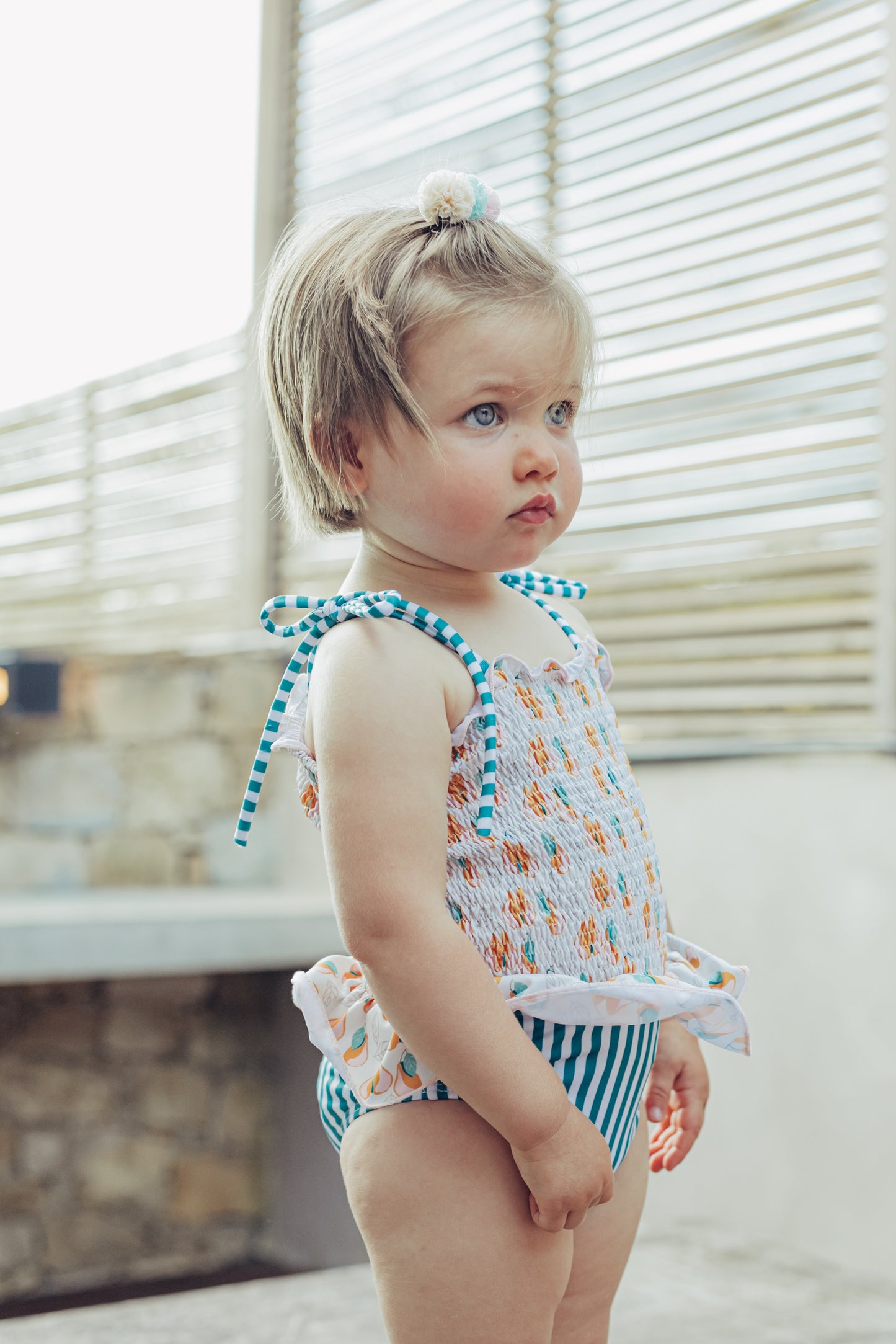 Pears and Stripes Girls Swimsuit