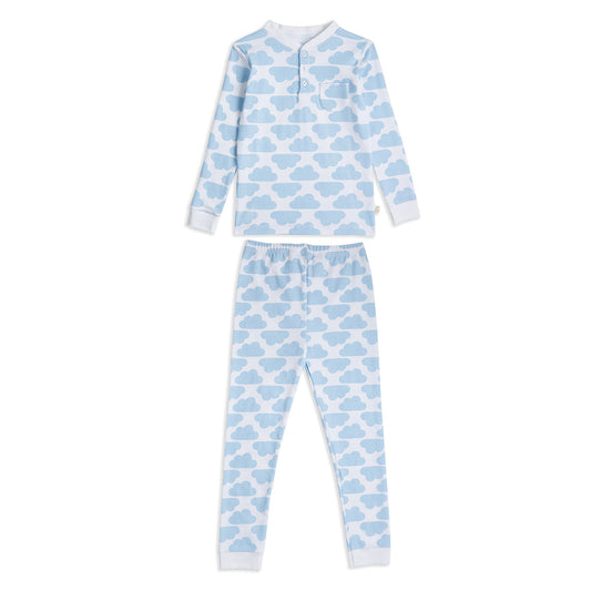 Marie Chantal Printed Cloud Pajama- Blue