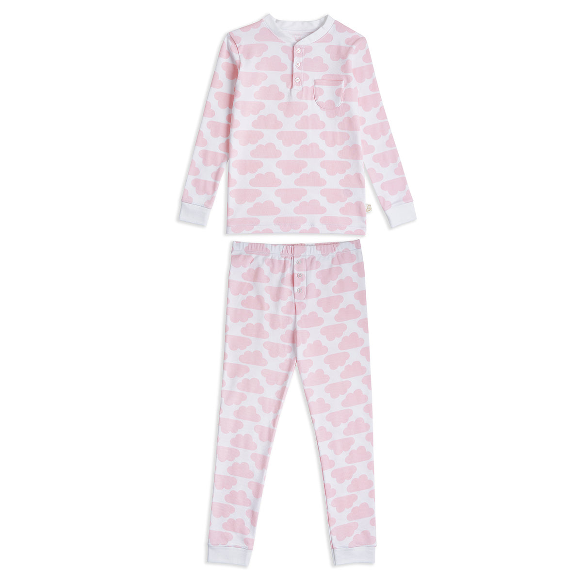 Marie Chantal Cloud Print Pajama Set- Pink